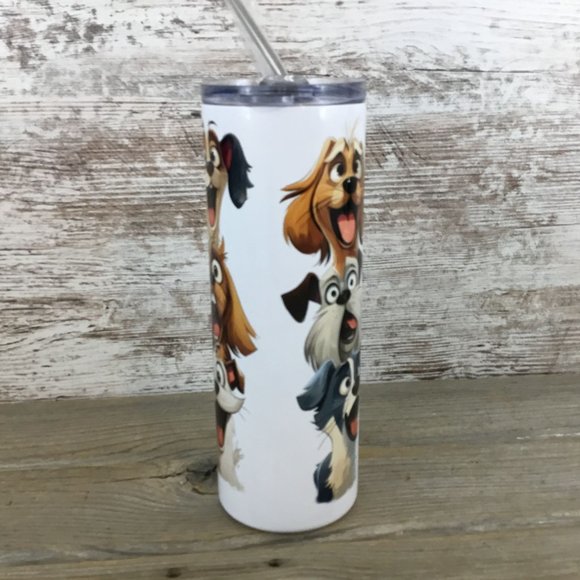 Crazy Dog Lady 20 oz Skinny Tumbler - Picture 3 of 5